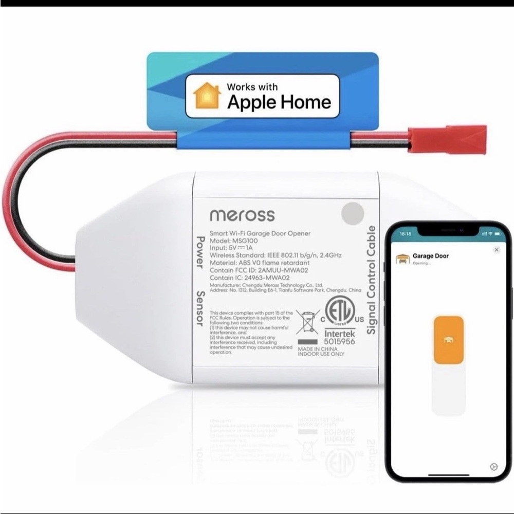 Smart Garage Door Opener Remote with Apple HomeKit Alexa Google Assistant Sma...
